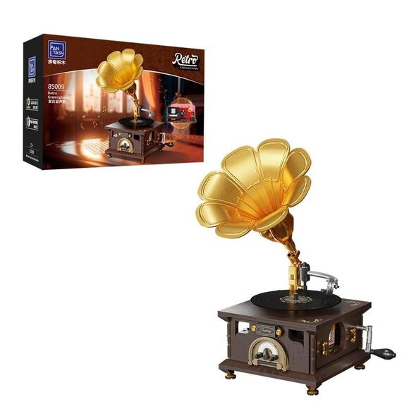 PANTASY Retro Phonograph Building Set, Gramophone Music Box Building Kit, Vintag - Picture 1 of 14